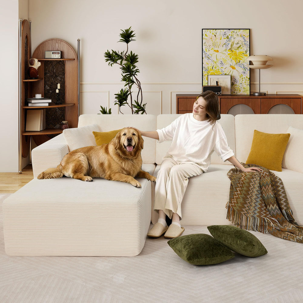 109" L-Shaped Modular Sectional Sofa