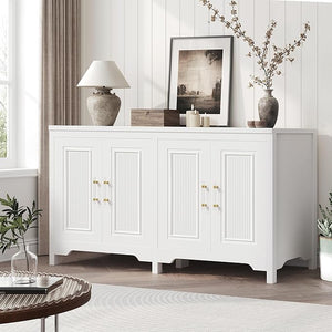 55" Fluted Buffet Cabinet with Storage