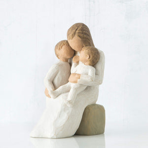 Hand-Painted Resin Mother & Child Figurine