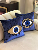 Evil Eye Velvet Throw Pillow Cover 18x18