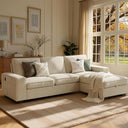 L-Shaped Sectional Sleeper Sofa with Chaise & 110L Storage