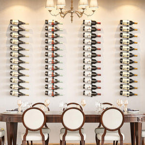 Wall-Mounted Metal Wine Rack – 9, 12, 24 & 36 Bottle Organizer