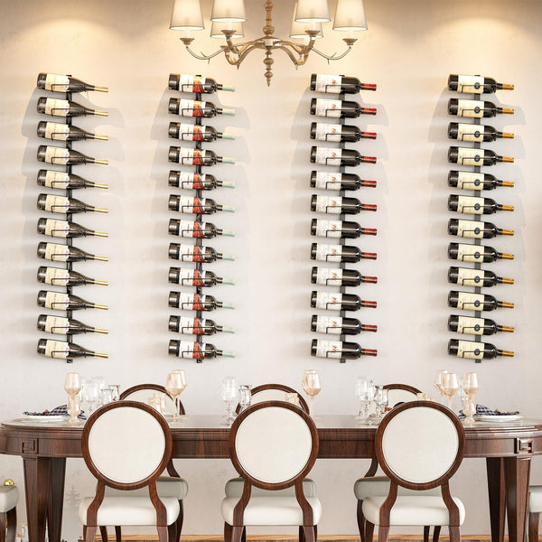 Wall-Mounted Metal Wine Rack – 9, 12, 24 & 36 Bottle Organizer