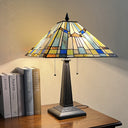Stained Glass Mission Table Lamp 2-Light 16-Inch