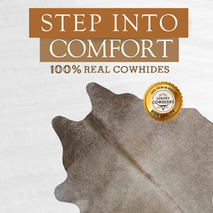 Genuine Taupe Cowhide Area Rug