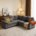 L-Shaped Sectional Sofa Bed with Storage – 5-Seat Convertible Sleeper Sofa