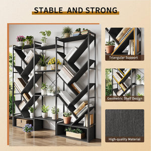 5-Tier Tree Bookshelf with 24 Open Shelves