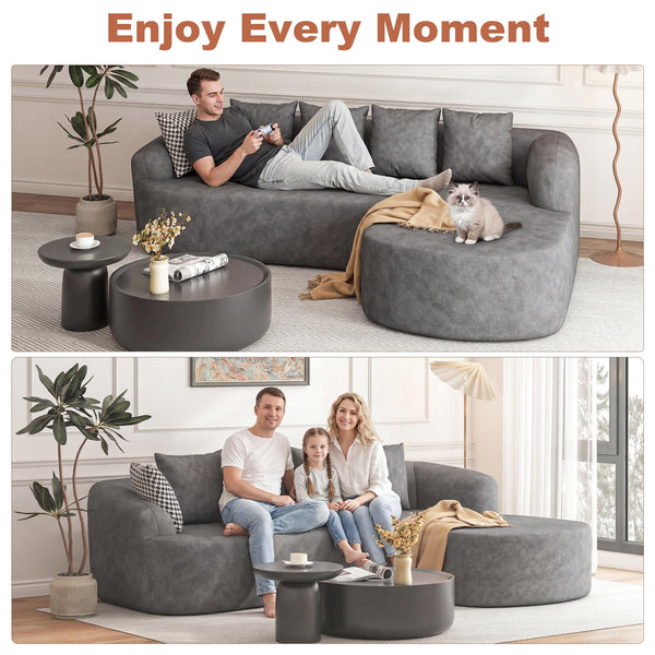 Modular Sectional Sofa with Deep Seat & Chaise