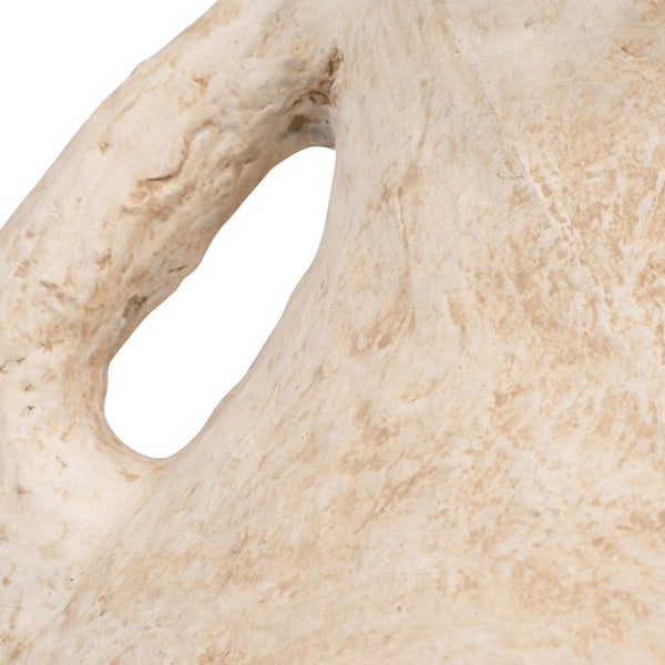 Paper Mache Amphora Vase with Handles – 14 Inch, White