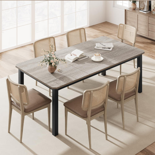 Industrial Dining Table 6-8 Person, 78" Rectangular Kitchen Table