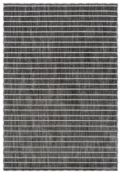 Striped Area Rug – Grey & Black
