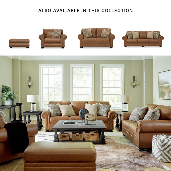 Leather Rectangular Ottoman with Decorative Turn Legs