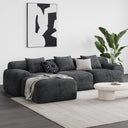 L-Shaped Modular Sectional Sofa with Ottoman