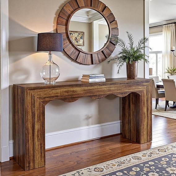 63" Wavy Console Table with Storage