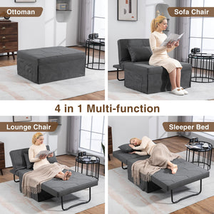4-in-1 Convertible Sleeper Chair with Adjustable Backrest