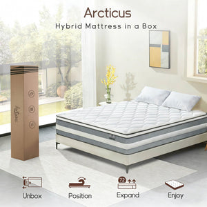 Hybrid Pillow Top Mattress – Gel Memory Foam & Pocketed Spring