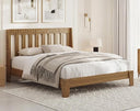 Wood Platform Bed Frame with Fluted Headboard | Queen & King