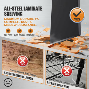 Heavy Duty 5-Tier Metal Storage Shelving Unit