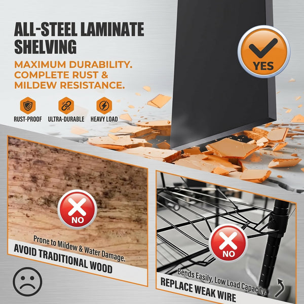 Heavy Duty 5-Tier Metal Storage Shelving Unit