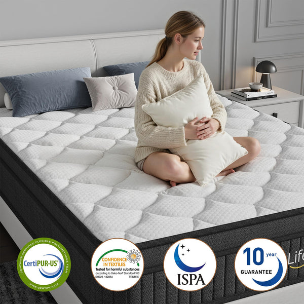 12-Inch Hybrid Full Mattress with Pocketed Springs & Memory Foam