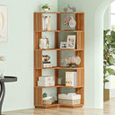 6-Tier L-Shaped Corner Bookshelf, 64.96" Tall