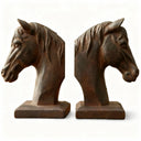 Horse Head Bookends Set – Vintage Resin Book Ends for Shelves