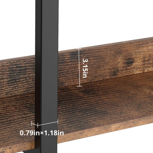 Triple Wide 5-Tier Industrial Bookcase