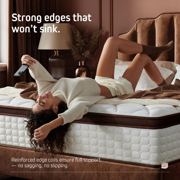 Hybrid Mattress in a Box – Pocketed Coils & Memory Foam, Medium Firm