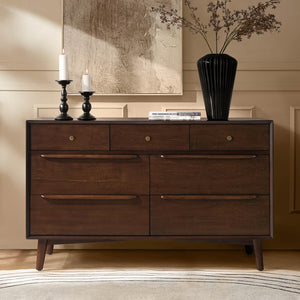 7-Drawer Mid-Century Modern Dresser, 52" Wide