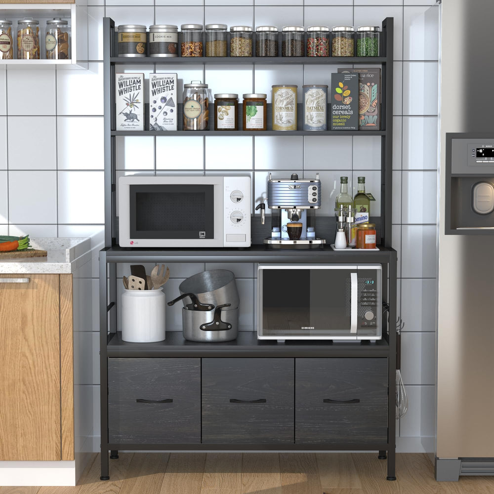 5-Tier Kitchen Baker's Rack with Storage Baskets