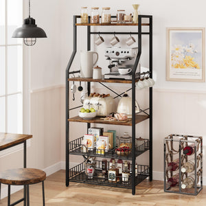 5-Tier Kitchen Baker's Rack with Microwave Stand