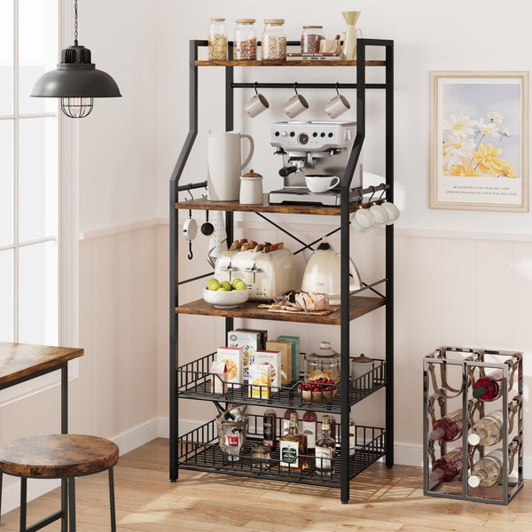 5-Tier Kitchen Baker's Rack with Microwave Stand