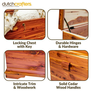 Solid Cedar Hope Chest with Lock & Key