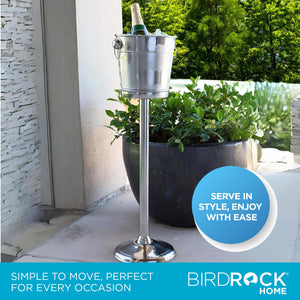 Stainless Steel Champagne Bucket with Floor Stand