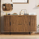 2-Drawer Filing Cabinet with Sliding Door Storage