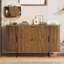 2-Drawer Filing Cabinet with Sliding Door Storage