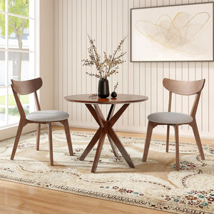 Round Dining Table Set with Chairs – Mid-Century Style