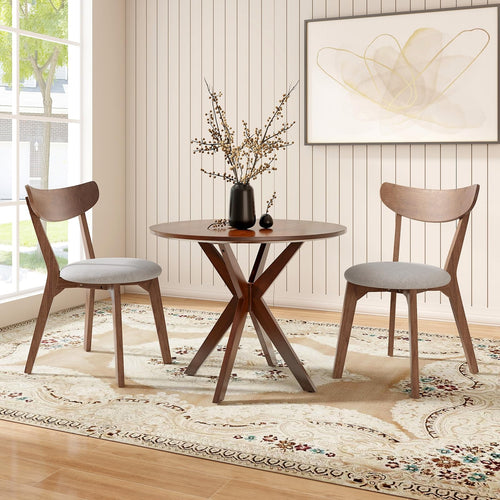 Round Dining Table Set with Chairs – Mid-Century Style