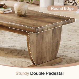 Rectangle Coffee Table – 48 Inch Rustic Wood Living Room Center Table