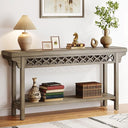 70.8" Farmhouse Console Table with Storage