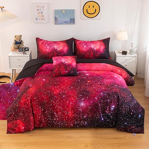 Galaxy Comforter Set – Twin Size, 6-Piece Bedding Set