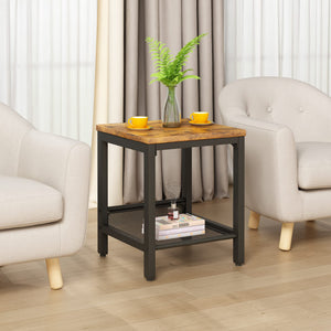 3-Piece Industrial Coffee Table Set with 2 End Tables