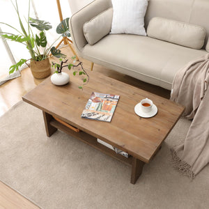 Farmhouse Solid Wood Coffee Table