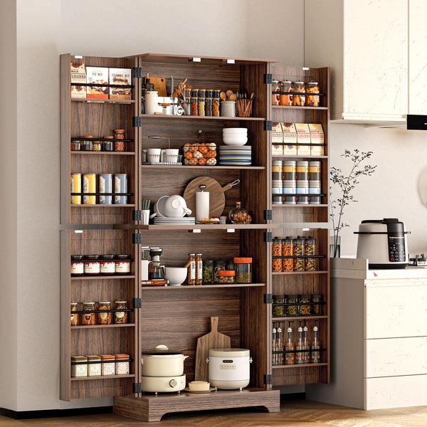 Farmhouse Kitchen Pantry Cabinet with Barn Door