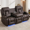 3-Seater Power Reclining Sofa with Console, Massage & Heat