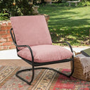 Modern Metal Frame Accent Chair with Upholstered Cushion