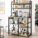 5-Tier Baker's Rack with Power Outlets & Wire Basket