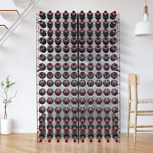 15-Tier Freestanding Metal Wine Rack – 75 or 150 Bottle Storage