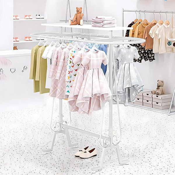 Oval Floor Standing Clothing Rack