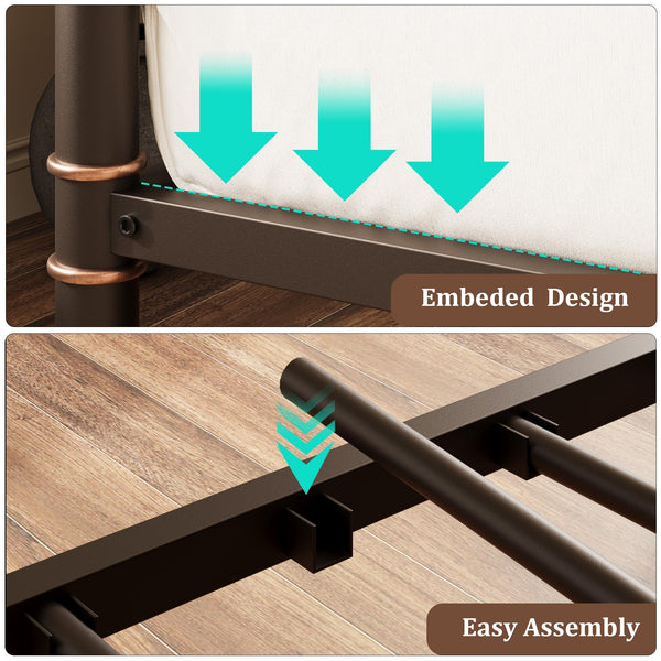Twin Metal Daybed with Pop-Up Trundle